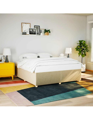 Giroletto senza Materasso Crema 180x200 cm in Tessuto