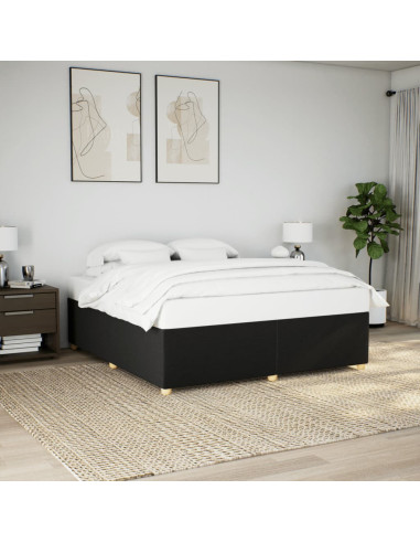 Giroletto senza Materasso Nero 180x200 cm in Tessuto