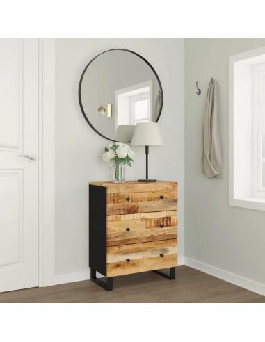 Credenza 60x33x75 cm in Legno Massello di Mango
