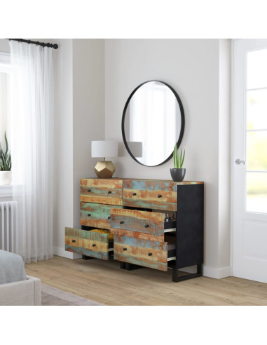 Credenze 2pz 60x33x75 cm in Legno Massello di Recupero