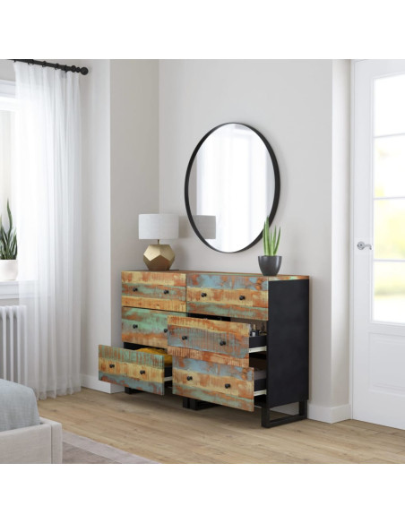 Credenze 2pz 60x33x75 cm in Legno Massello di Recupero