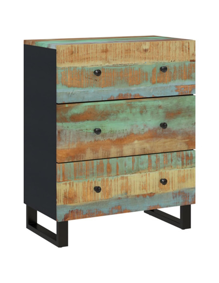 Credenze 2pz 60x33x75 cm in Legno Massello di Recupero