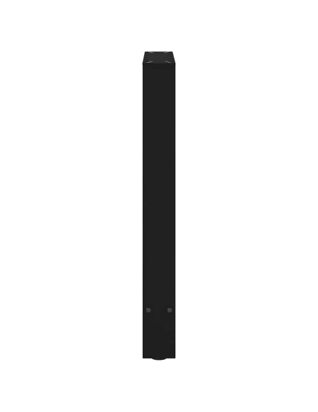 Gambe per tavolo da pranzo nere 2 pz 50x(72-73) cm in acciaio
