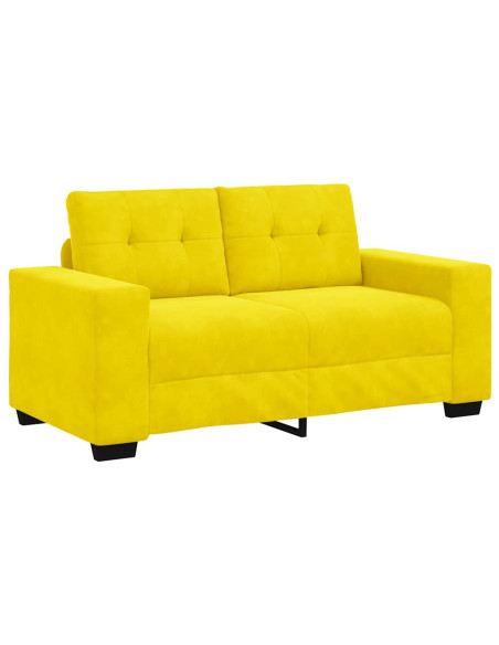 Set di divani 3 pcs Giallo 221 x 80 x 80 cm Velluto