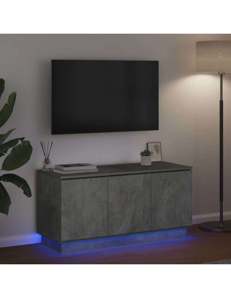 Mobile TV Grigio cemento 100 x 38 x 49 cm Legno multistrato