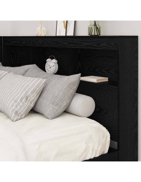 Testata contenitore Rovere Nero 140 cm Legno multistrato