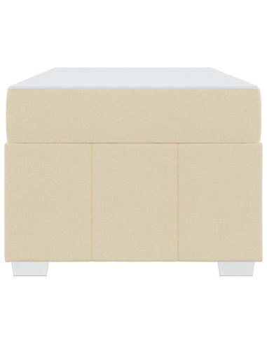 Struttura del letto con materasso Crema 120 x 190 cm Tessuto