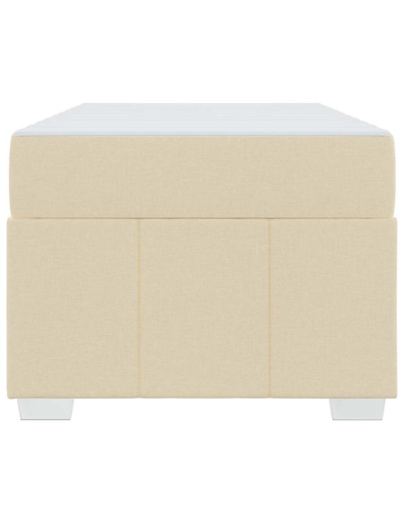 Struttura del letto con materasso Crema 120 x 190 cm Tessuto