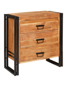 Credenza Marrone 66 x 33 x 70 cm Legno di Acacia Massello