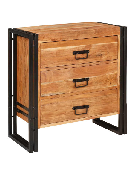 Credenza Marrone 66 x 33 x 70 cm Legno di Acacia Massello