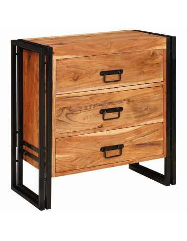 Credenza Marrone 66 x 33 x 70 cm Legno di Acacia Massello