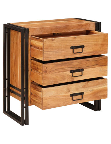 Credenza Marrone 66 x 33 x 70 cm Legno di Acacia Massello