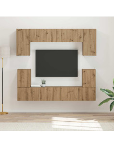 Set mobile TV 5 pcs Rovere artigianale Legno multistrato