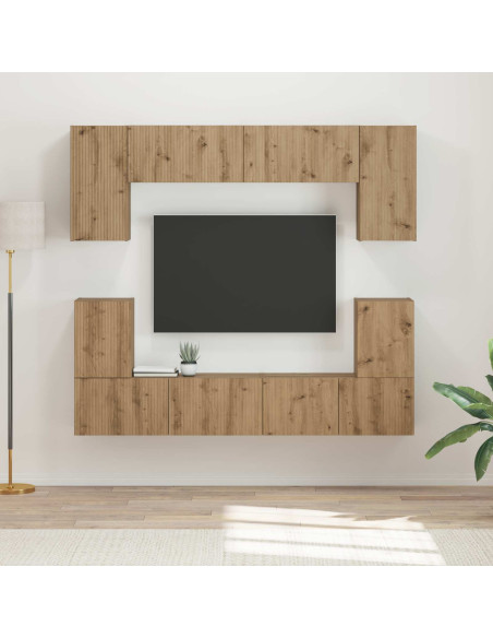 Set mobile TV 5 pcs Rovere artigianale Legno multistrato