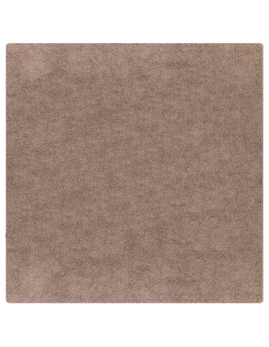 Tappeto Shaggy Antiscivolo Marrone 120 x 120 cm PP