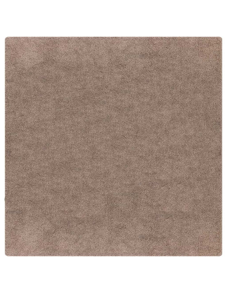 Tappeto Shaggy Antiscivolo Marrone 120 x 120 cm PP