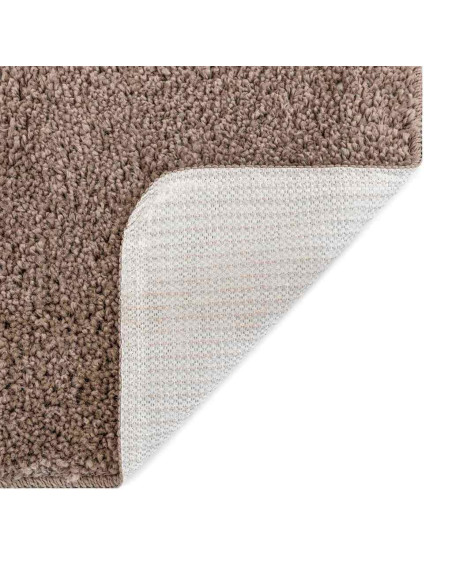 Tappeto Shaggy Antiscivolo Marrone 120 x 120 cm PP