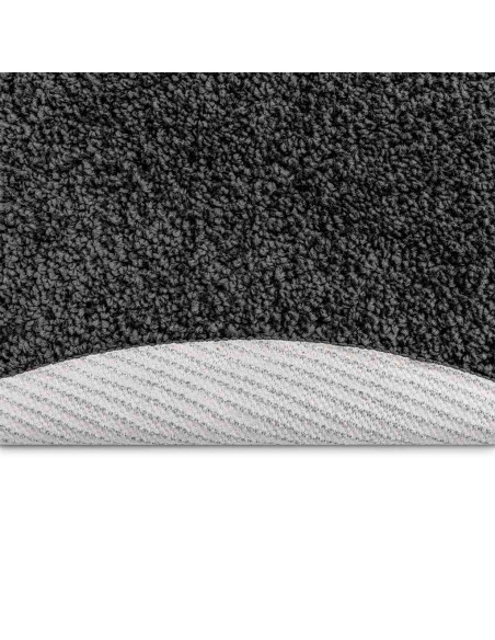 Tappeto Shaggy Antiscivolo Grigio scuro 90 x 90 cm PP