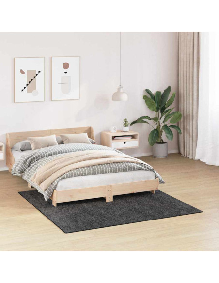 Tappeto Shaggy Antiscivolo Grigio scuro 160 x 160 cm PP