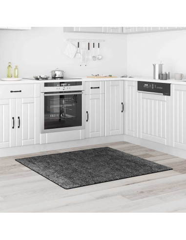 Tappeto Shaggy Antiscivolo Grigio scuro 120 x 120 cm PP