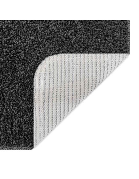 Tappeto Shaggy Antiscivolo Grigio scuro 120 x 120 cm PP