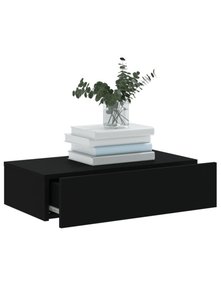 Mobile Porta TV con Luci LED Nero 60x35x15,5 cm