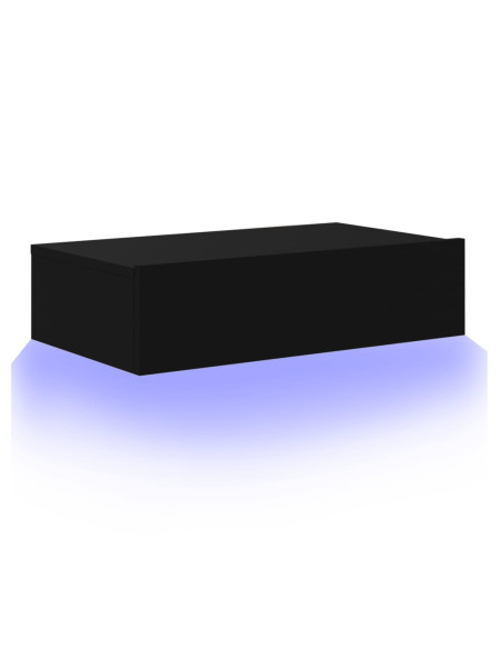 Mobile Porta TV con Luci LED Nero 60x35x15,5 cm