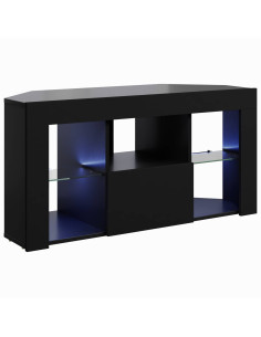 Mobile TV LED Angolare Nero 100 x 40 x 50 cm Legno multistrato 2