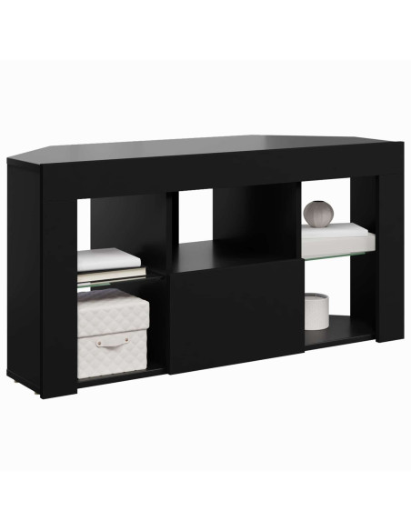 Mobile TV LED Angolare Nero 100 x 40 x 50 cm Legno multistrato