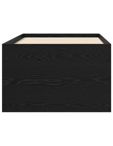 Telaio del letto con storage con porta Rovere Nero 80 x 200 cm
