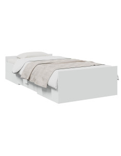 Telaio del letto con storage con cassetto Bianco 80 x 200 cm 2
