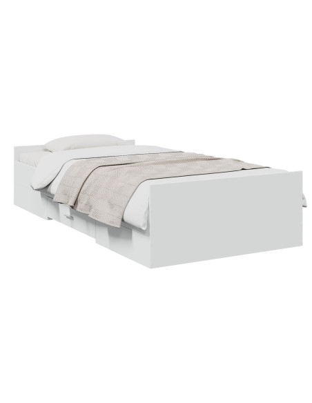 Telaio del letto con storage con cassetto Bianco 80 x 200 cm