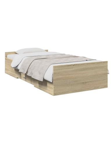 Telaio del letto con storage Rovere Sonoma 80 x 200 cm