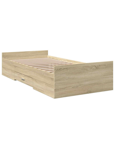 Telaio del letto con storage Rovere Sonoma 80 x 200 cm