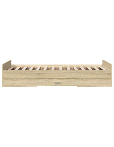 Telaio del letto con storage Rovere Sonoma 80 x 200 cm