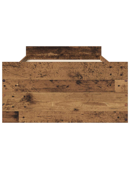 Telaio del letto con storage Legno antico 80 x 200 cm