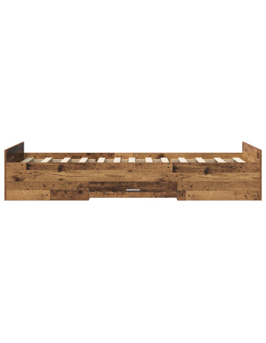 Telaio del letto con storage Legno antico 80 x 200 cm