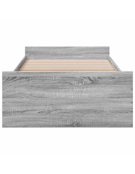 Telaio del letto con storage Sonoma grigio 80 x 200 cm