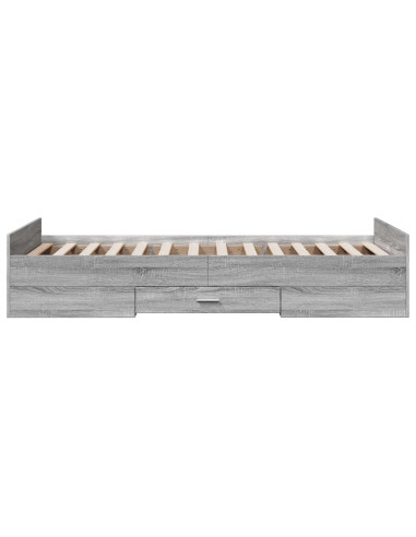 Telaio del letto con storage Sonoma grigio 80 x 200 cm