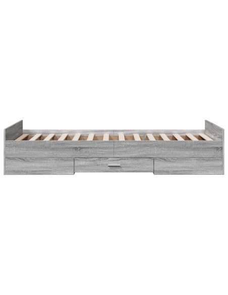 Telaio del letto con storage Sonoma grigio 80 x 200 cm