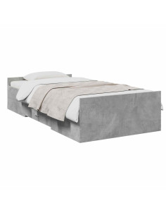 Telaio del letto con storage Grigio Cemento 80 x 200 cm 2