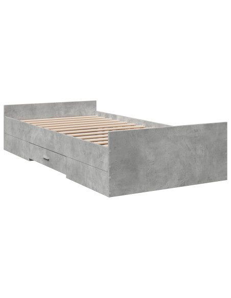 Telaio del letto con storage Grigio Cemento 80 x 200 cm
