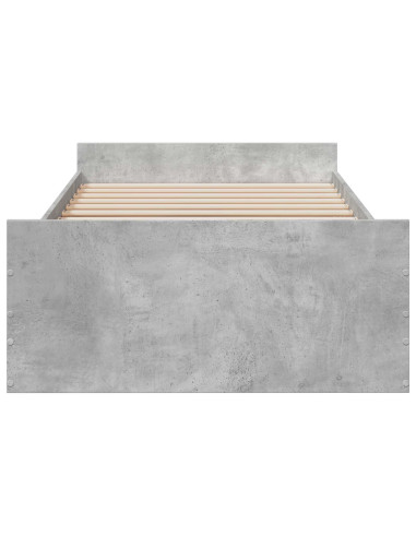 Telaio del letto con storage Grigio Cemento 80 x 200 cm