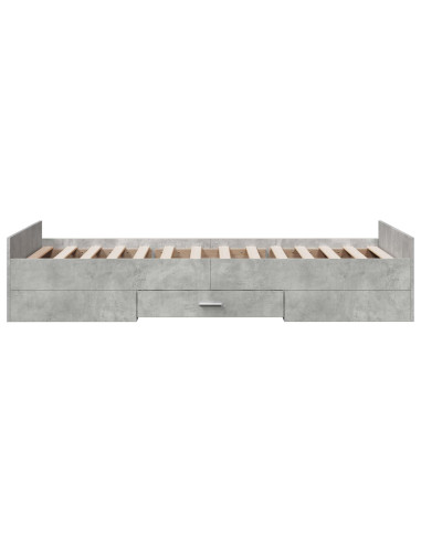 Telaio del letto con storage Grigio Cemento 80 x 200 cm