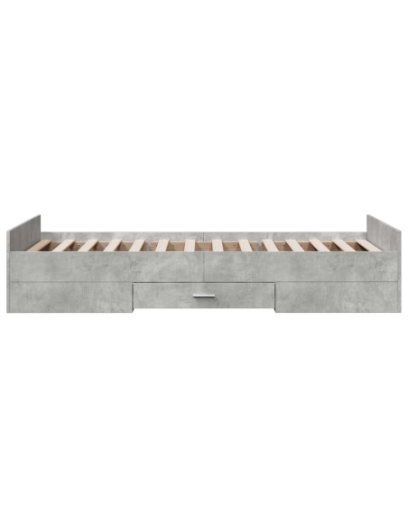 Telaio del letto con storage Grigio Cemento 80 x 200 cm
