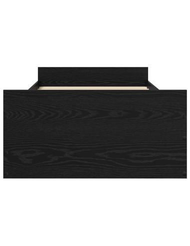 Telaio del letto con storage Rovere Nero 80 x 200 cm