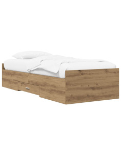 Telaio del letto con storage Rovere Artigianale 80 x 200 cm 2