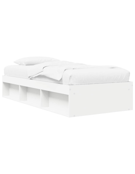 Telaio del letto con storage con lo scaffale Bianco 80 x 200 cm