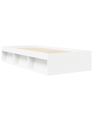 Telaio del letto con storage con lo scaffale Bianco 80 x 200 cm
