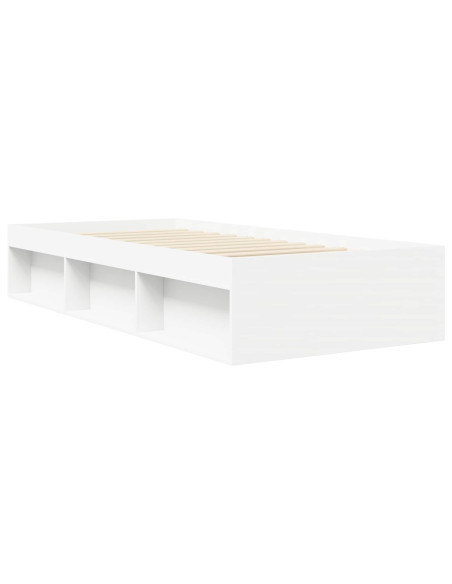 Telaio del letto con storage con lo scaffale Bianco 80 x 200 cm